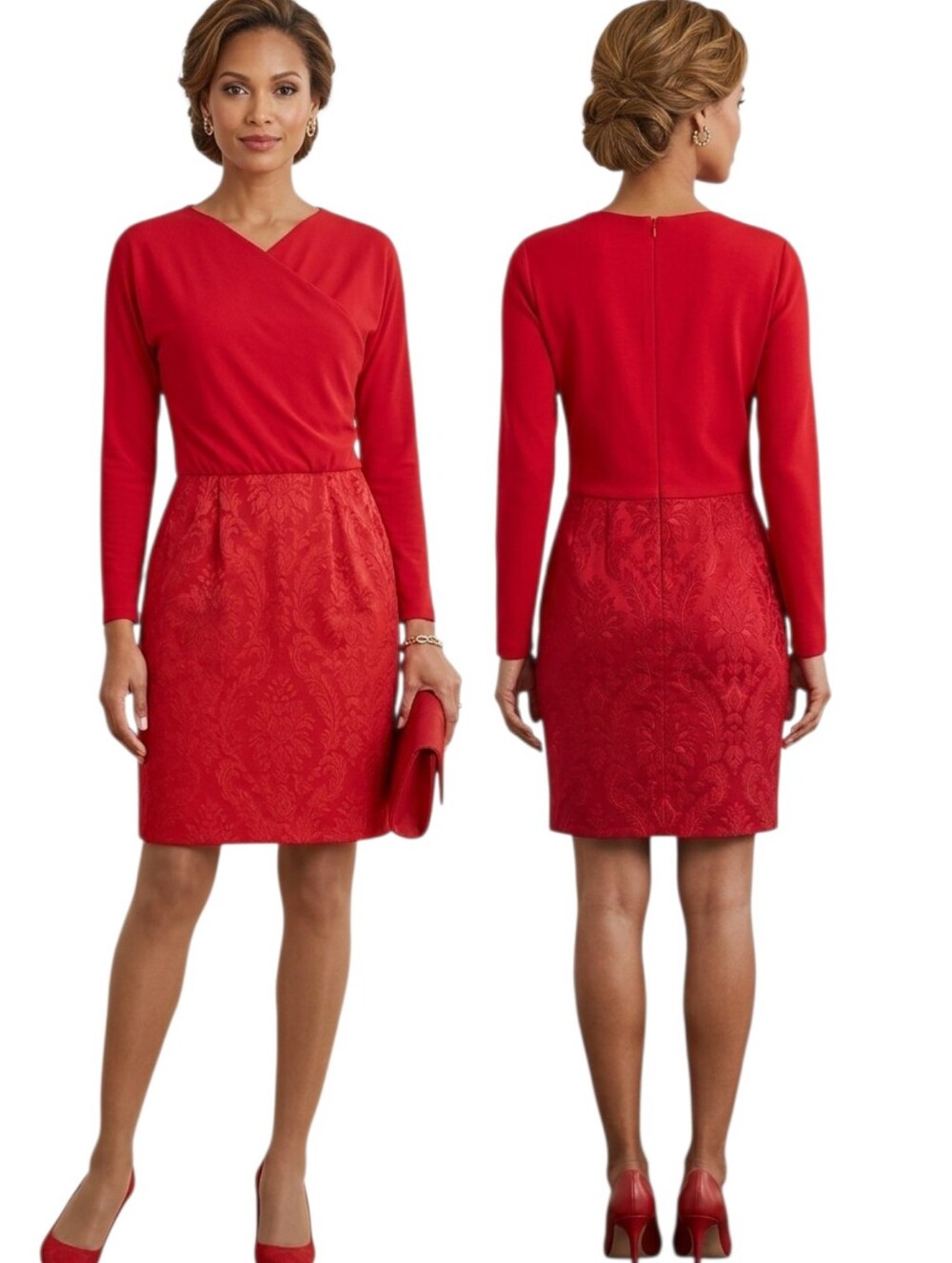 CAROLYN ROEHM Vintage 1980s Sheath Cocktail Dress - Size XS